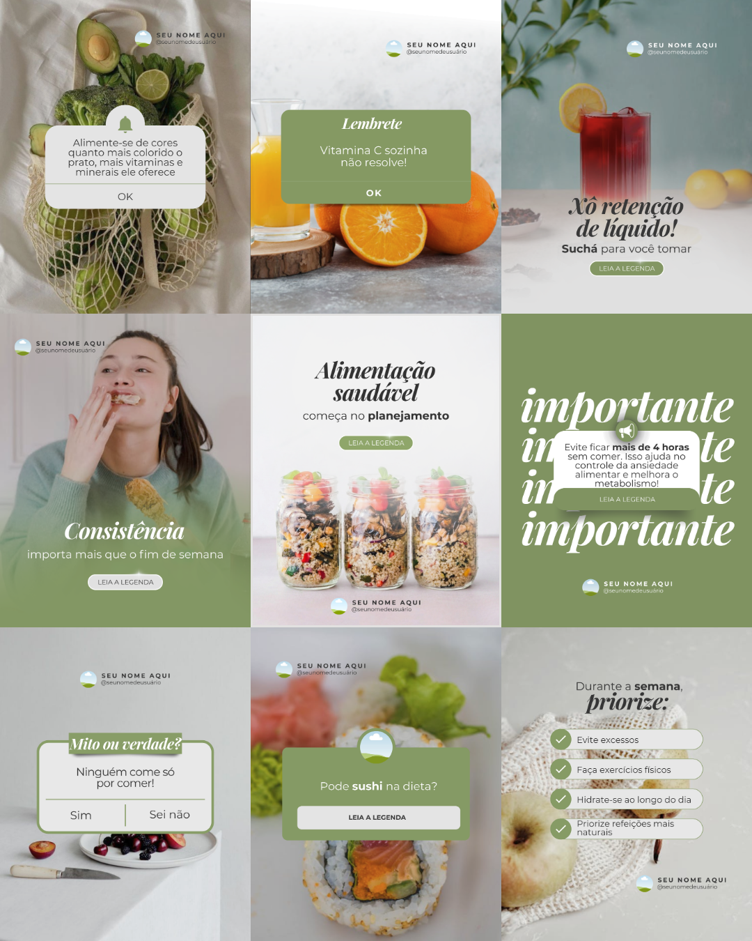 Conteúdos para Nutrição